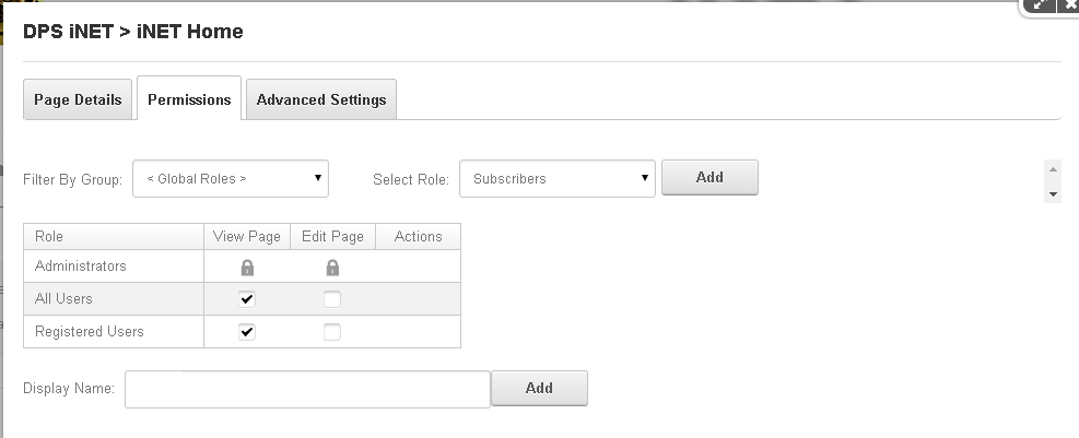 Page Permissions